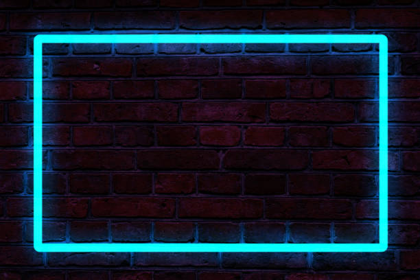 istock blue neon light on a brick wall at night 1191685466