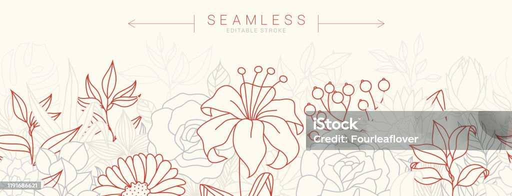 Sömlöst mönster med tulpaner Stock Illustration - Royaltyfri Blomma vektorgrafik