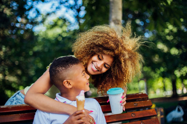 istock Woman having a great time outdoors with her son 1191690679