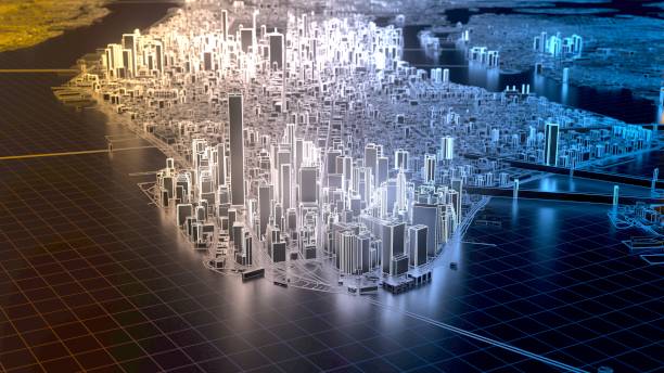 istock digital new york city with glowing edges, 3d illustration 1191690741