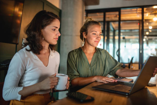 istock Young Businesswomen Working Side by Side in Board Room 1191693479