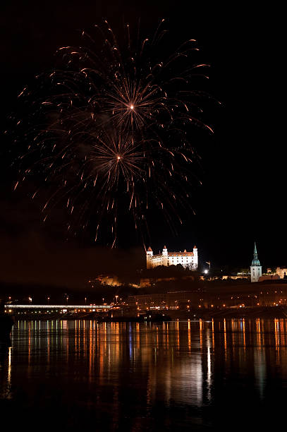 istock Fireworks on the Danube river, Slovakia 119169555