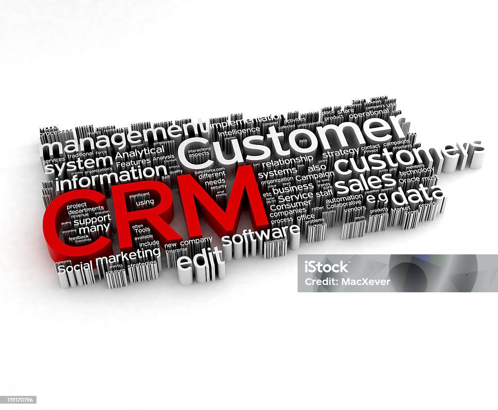 CRM – Customer Relationship Marketing di concept 3d - Foto stock royalty-free di Affari