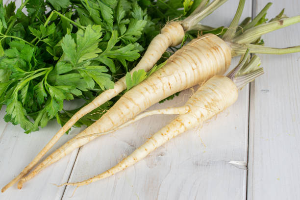 istock White parsley root on grey wood 1191702098