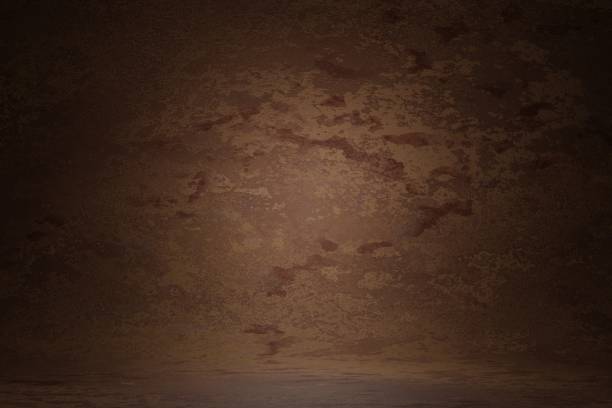 istock Dark brown vintage texture wall scratch blurred stain background. Marble design photo studio portrait backdrop, banner website soft light. 3D rendering 1191702384