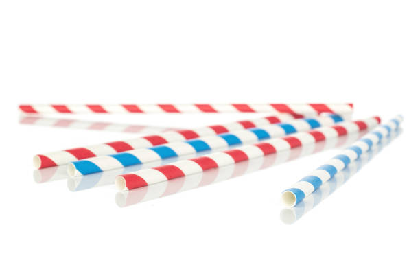istock Colorful paper straw isolated on white 1191704198