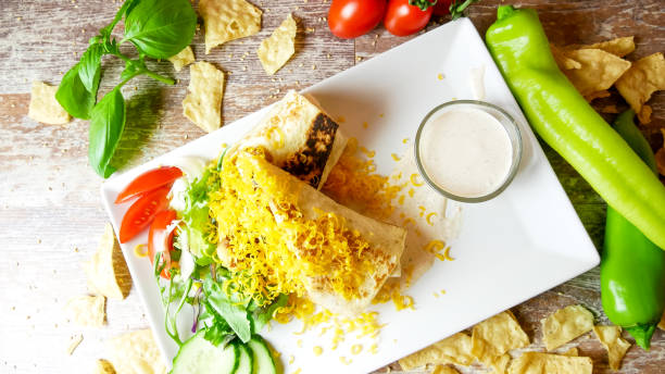istock Fast food on a restaurant table 1191705819