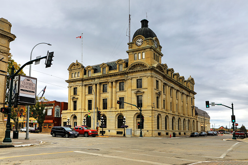 View of City Hall in Moose Jaw, Saskatchewan, Canada. Moose Jaw is the fourth largest city in Saskatchewan, Canada