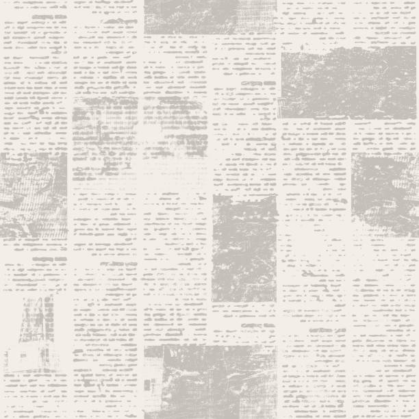 istock Newspaper seamless pattern with old vintage unreadable paper texture background 1191717163