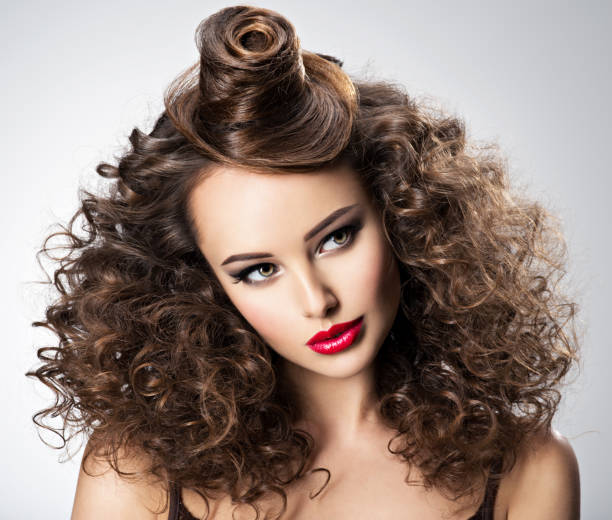 istock Beautiful woman with creative hairstyle. 1191719040
