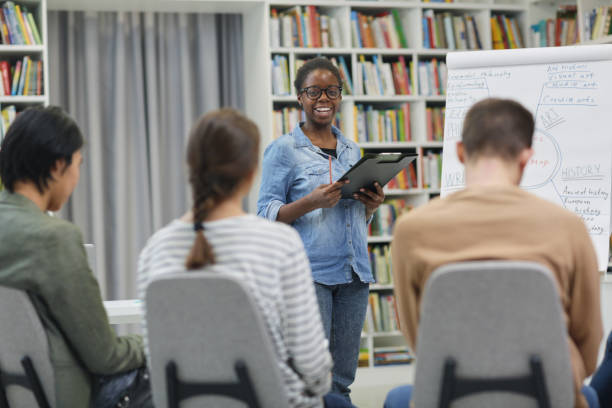 istock African woman at presentation 1191721202