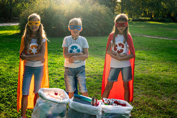 istock Portrait recycling hero kids 1191727309