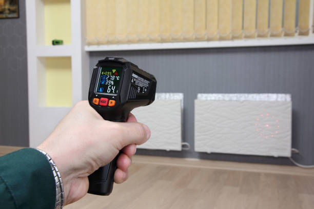 istock Infrared thermometer in hand 1191727553