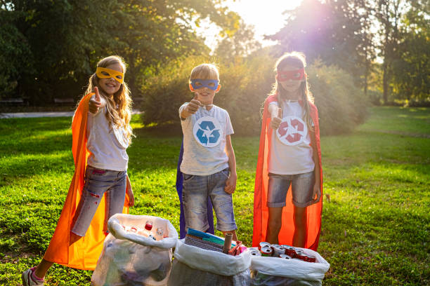 istock Portrait recycling hero kids 1191728301