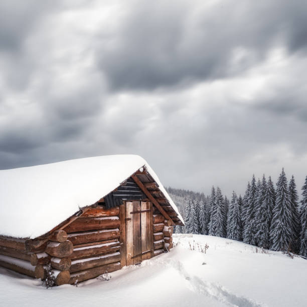 istock Fantastic landscape with snowy house 1191736952