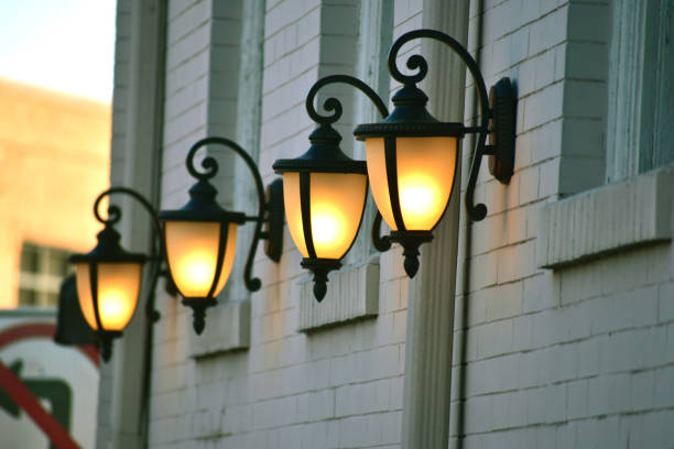 istock Lights on the side of a building 1191738147