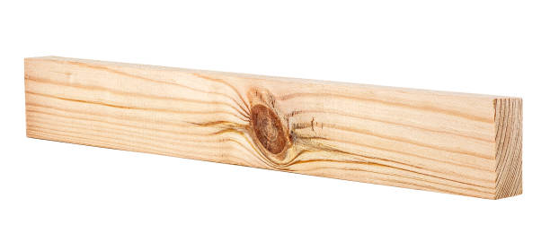 istock Sawn timber from coniferous wood. Isolated pine board, white background. 1191739029