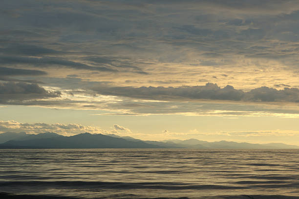 Baikal cloudscape stock photo