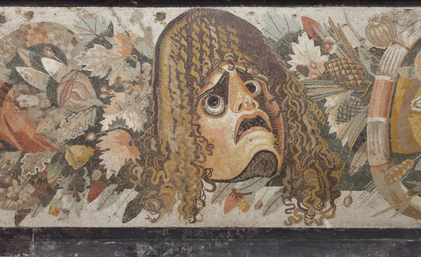 Pompeii - Masks and fruits (detail).