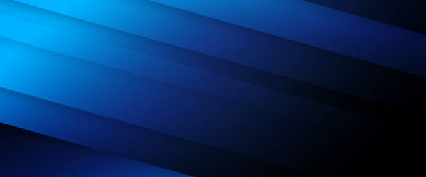 istock Abstract blue simple color gradient background with dynamic straight shadow line 1191743892