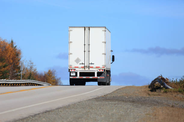 istock Semi truck on a highway 1191749601