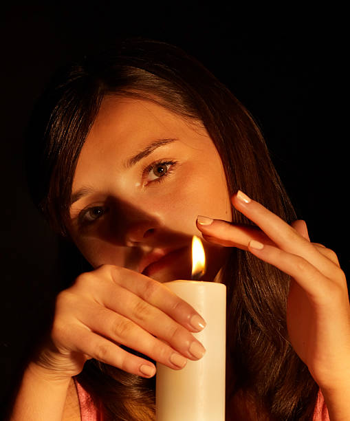 istock Girl holding candle. 119175077