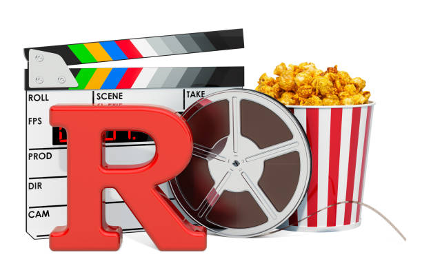 R Restricted, film rating system concept. 3D rendering isolated on white background R Restricted, film rating system concept. 3D rendering isolated on white background rated r stock pictures, royalty-free photos & images