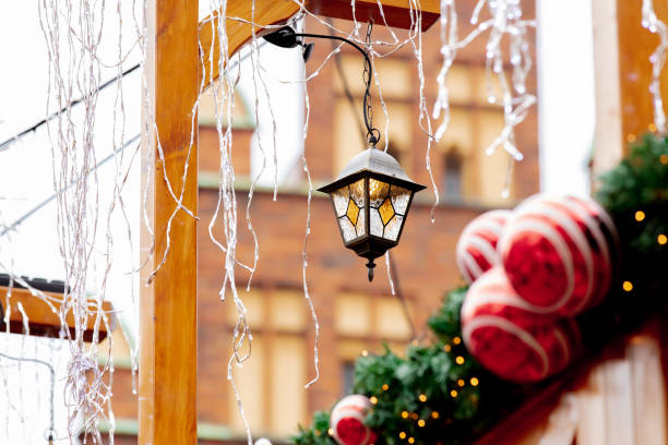 istock Christmas tree deocration, baubles on market in Wroclaw, Poland 1191760135