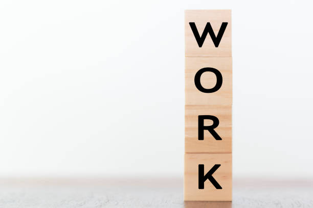 istock Work word written on wooden cubes 1191765461