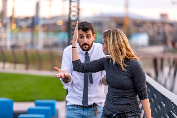 istock Young Couple with Communication Problems is Arguing Outdoors 1191766500