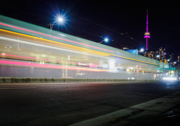 istock CN Tower, Toronto, Ontario with long exposure traffic lights 1191766717