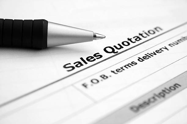 istock A sales quotation form being filled out 119176858