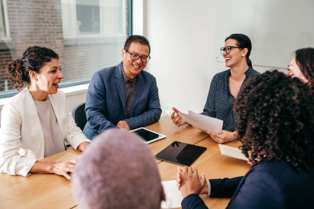 istock Business meeting in a boardroom 1191769005