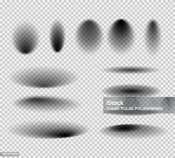 Single Shadow Vector Vector Shadows Set On Transparent Background Realistic Isolated Shadow ...