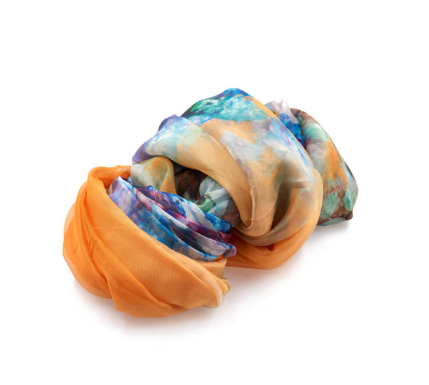 istock Silk scarf isolated on white background. 1191781263