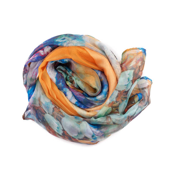 istock Silk scarf isolated on white background. 1191781403