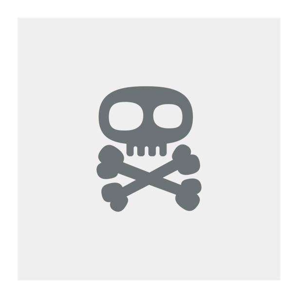 Skull with crossed bones icon Skull with crossed bones icon,vector illustration.
EPS 10. pirate flag stock illustrations