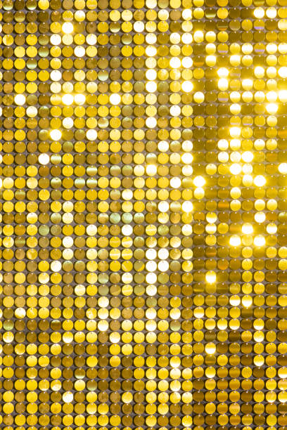 istock Sequins reflective background. golden Sequins wall, Sparkling 1191786615