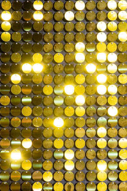istock Sequins reflective background. golden Sequins wall, Sparkling 1191786656