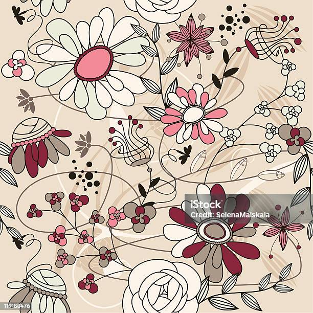 Abstract Seamless Floral Background Stock Illustration - Download Image Now - Abstract, Backgrounds, Beauty In Nature