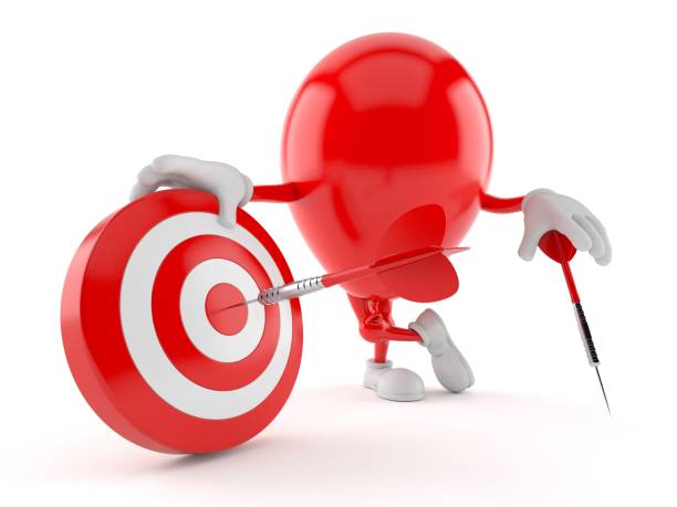 istock Balloon character with bull's eye 1191804857