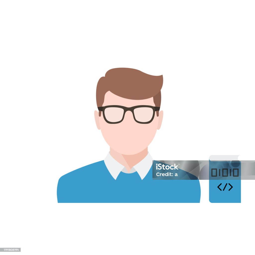 Programmer Man Character Coding Cartoon Stock Illustration - Download ...