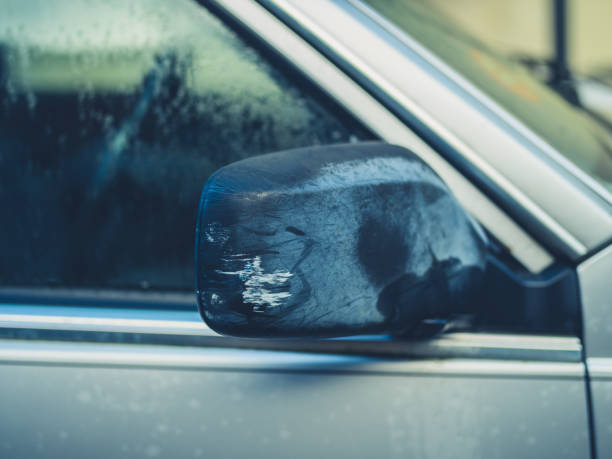 istock Damaged wing mirror on car 1191811739