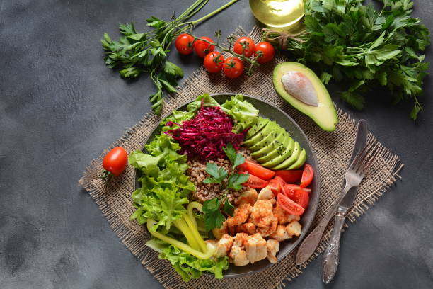 istock Buddha bowl or salad 1191817107