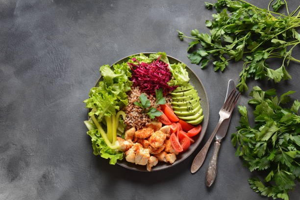 istock Buddha bowl or salad 1191817186