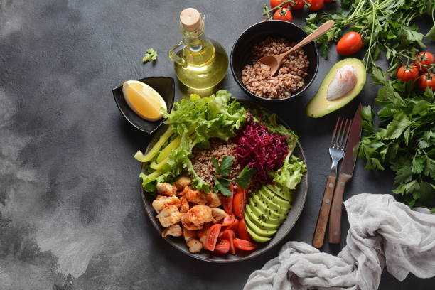 istock Buddha bowl or salad 1191817273