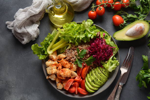 istock Buddha bowl or salad 1191817312