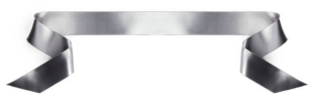 istock Satin ribbon banner on white 1191819488
