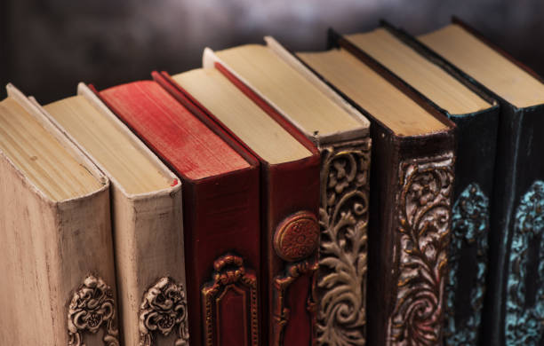 istock vintage books on the shelf. stack of old books 1191823824