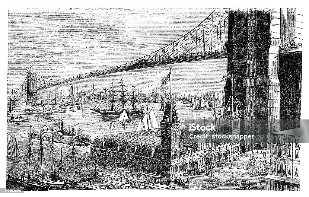 Brooklyn Bridge - Ilustração de História royalty-free